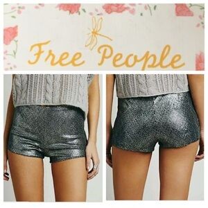 Sequin Silver Women's Shorts